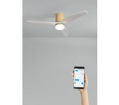 Windcalm dc - función verano/invierno - ventilador de techo 40w silencioso ø132 cm con luz, wifi y mando a distancia