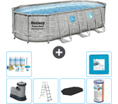 Paquete de piscina - bestway - oval - 549x274x122 cm + accesorios cb30