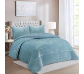 Haradeco manta sherpa para cama con fundas almohada, edredón borreguito terciopelo gruesa abriga(liso azul turquesa, 220x240cm)