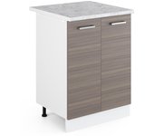 Vicco mueble bajo de cocina r-line, gris, 60 cm , et mármol