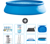 Paquete de piscina - intex - alrededor - 457x457x122 cm + accesorios a1299