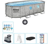 Paquete de piscina - bestway - oval - 549x274x122 cm + accesorios cb29