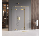 Mampara izquierda 110x70 pivotante miami gold acceso frontal