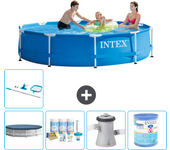 Paquete de piscina - intex - alrededor - 305x305x76 cm + accesorios a1476
