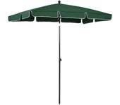 Sombrilla rectangular de jardín aluminio outsunny 198x130x240cm verde