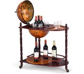 Costway bar globo terráqueo, mueble bar de bola del mundo, bar carro, globo minibar wine rack bottle rack estante del vino barra de inicio con mesa y