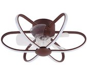 Ventilador de techo jura marrón, 5 aspas, 74w led 3000-6500k, alt.23xd.53,5cm
