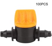 100 piezas de conector de manguera recto de pvc de 2 vías para riego de jardín, herramienta de válvula para jardinería familiar