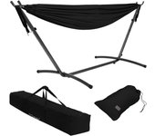 Hamaca xxl con soporte de acero silla colgante balancín negro para el jardín