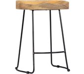 Taburetes de cocina gavin 2 unidades madera maciza de mango