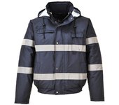 Cazadora impermeable tejido polar bomber iona lite cuello doble función s434