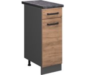 Vicco mueble bajo de cocina r-line, roble dorado, 30 cm , et antracita