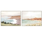 Cuadro dkd home decor playa (120 x 4 x 90 cm) (2 unidades)