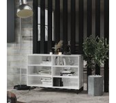 Aparador | aparador de comedor | armario de cocina de madera contrachapada blanco brillo 103,5x35x70 cm cfw45445