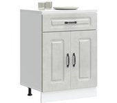Mueble de cocina kalmar gris hormigón madera contrachapada