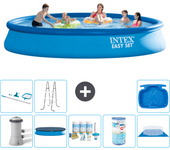 Paquete de piscina - intex - alrededor - 457x457x84 cm + accesorios a1191