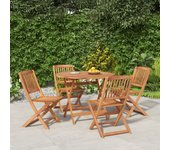 Juego de comedor de jardín 5 piezas | conjunto de jardín | muebles de jardín madera maciza de acacia cfw125544