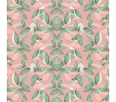 Papel pintado floral tropical rosa