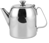 Tetera de acero inoxidable, cafetera, tetera, hervidor de agua con pico corto, tetera para el hogar, cocina, hotel, restaurante(850ml)