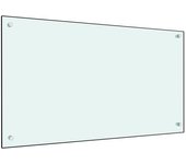 Vidaxl protección salpicaduras cocina vidrio templado blanco 90x50 cm