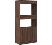 Aparador | aparador de comedor | armario de cocina de madera de ingeniería marrón roble 63x33x140 cm cfw92847