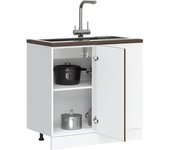 Mueble de cocina porto madera contrachapada de roble marrón