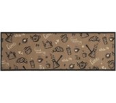 Alfombra de cocina | tapete para la cocina lavable terciopelo marrón morning 60x180 cm cfw65243