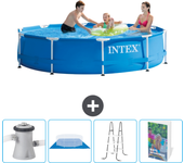 Paquete de piscina - intex - alrededor - 305x305x76 cm + accesorios cb122
