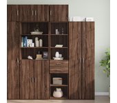 Mueble de almacenaje | armario estrecho madera ingeniería marrón roble 45x42,5x225 cm cfw277801