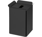 Lineabeta - cubo de basura de aluminio negro con tapa bandoni