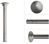 Tornillos carroceros de acero inoxidable m10 x 110 mm - 25 unidades
