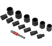 Kit de extractor de tuercas de 14 piezas, 3/8 pulgadas, para quitar pernos oxidados dañados, tornillos hexagonales