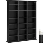 Tectake estantería stevie 105,5x19x136,5cm - negro