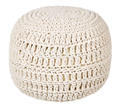 Beliani puf arpatu algodón beige claro 40 cm 40 cm 40 cm