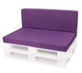 Conjunto de cojines para palets 120x60 asiento y respaldo 120x40cm/ cojines planos morado/ cojines de jardin/ para interior y exterior