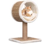 Rascador y túnel superior para gatos y juguete 56 cm sea grass