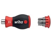 Wiha 33743 destornillador con cargador magnético torx con 6 puntas, con mango stubby, de 1/4
