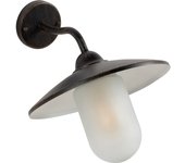 Aruba-aplique de exterior cuello de cisne metal y cristal arenado h24cm