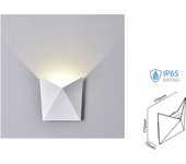 Lampada led da muro scudo a tasca 5w 3000k carcassa biianca ip65 sku-8280
