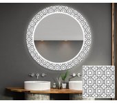 Redondo espejo con luces decorativos (65x65cm) espejo de pared con interruptor táctil blanco frío
