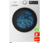 Evvo lavadora 9 kg carga frontal nature 9, 1350 rpm, clase energética a, motor inverter, tambor diamante eprotect, 15 programas, blanco