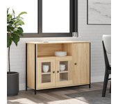 Aparador | aparador de comedor | armario de cocina de madera de ingeniería roble sonoma 100x35x75 cm cfw94186
