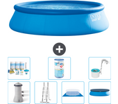 Paquete de piscina - intex - alrededor - 457x457x122 cm + accesorios a1307