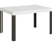 Mesa extensible 90x130/234 cm linea fresno blanco estructura antracita