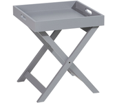 Beliani mesa de centro gris 40 x 40 cm chester