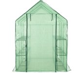 Invernadero accesible con 12 estantes acero 143x214x196 cm