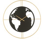 Reloj redondo de metal negro de 90x4x90 cm