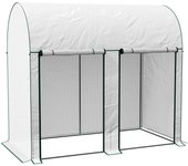 Invernadero outsunny acero, pe blanco 200x100x178 cm 84h-064v00wt