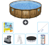 Paquete de piscina - bestway - alrededor - 488x488x122 cm + accesorios cb36