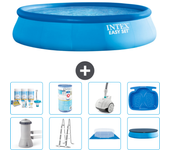 Paquete de piscina - intex - alrededor - 457x457x107 cm + accesorios a1253